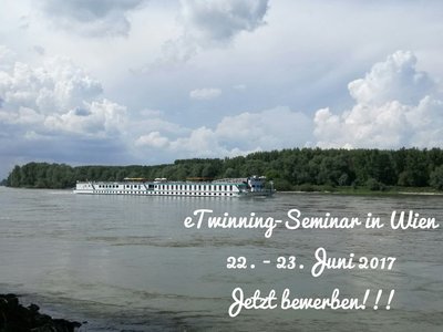 Danube bank with green landscape in the background.