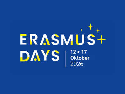 Erasmus Days Schriftzug mit Datum 12 bis 17 Oktober 2026