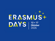 Erasmus Days Schriftzug mit Datum 12 bis 17 Oktober 2026