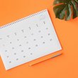 Kalender und Monstera Blatt 