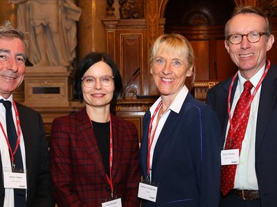 Martin Gilbert (British Council Austria), Barbara Good (University of Vienna), Barbara Weitgruber (BMBWF), Andy Mackay (British Council Europe)