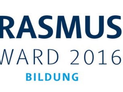 Logo Erasmus+ Award 2016 in blau