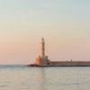 Berühmter Leuchtturm in Chania auf Kreta.