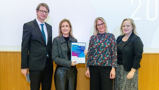 Gruppenfoto Gewinner-Organisation Erasmus+ Award 2023, Schulbereich MS/VBS In der Krim