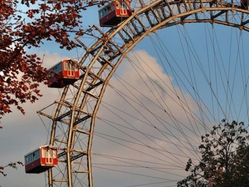 Blick auf das Riesenrad in Wien.