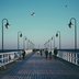Blick von der Promenade in Gdynia auf das Meer.