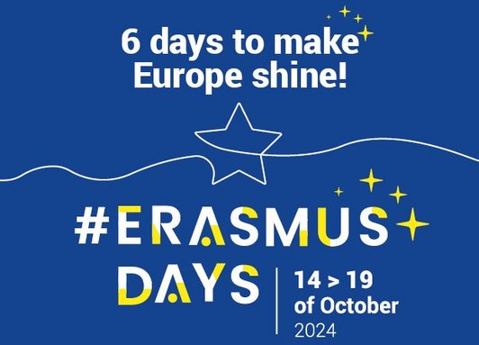 #ErasmusDays 6 days to make Europe shine Schriftzug